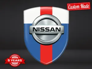 Nissan Emblema En Relieve Edición Lujo Etiquetas Cúpula 